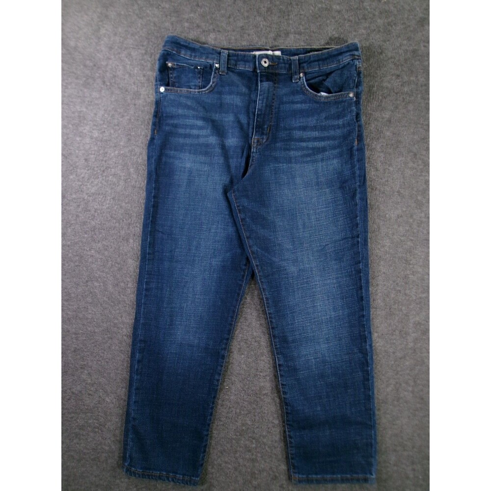 Ella Moss Jeans Womens 12 Blue High Rise Straight Large Wash Casual